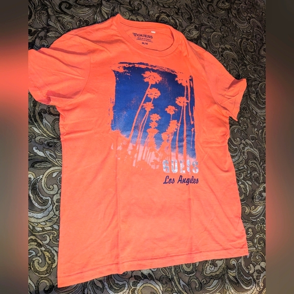Guess Palm Trees And Cali T-shirt 🧡💙 - Picture 1 of 4